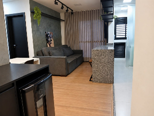 Studio mobiliado no Connect Studios: conforto, praticidade e lazer completo!