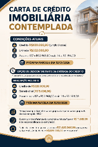 Imagem do anuncio CARTA CONTEMPLADA PARA IMÓVEIS