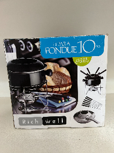Conjunto Fondue completo Carne e Queijo Rich Well 10 peças Novo