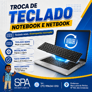 Troca de Tela em Notebook e Netbook em Salvador e região