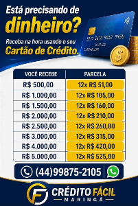 EMPRÉSTIMO PESSOAL NO CARTÃO DE CRÉDITO