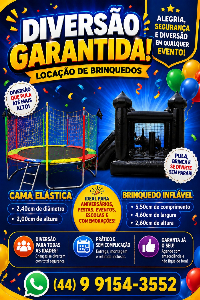 LOCAÇÃO DE BRINQUEDOS PARA FESTA - (44) 9 9154-3552