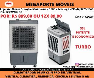 Climatizador de Ar Ventisol 35 Litros Umidificador 127v