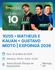 Imagem do anuncio INGRESSO SHOW EXPOINGÁ