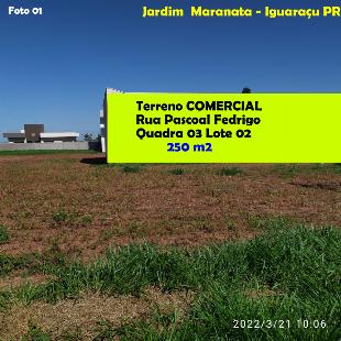 Excelente terreno de 250 m2 em Iguaraçu. COMERCIAL