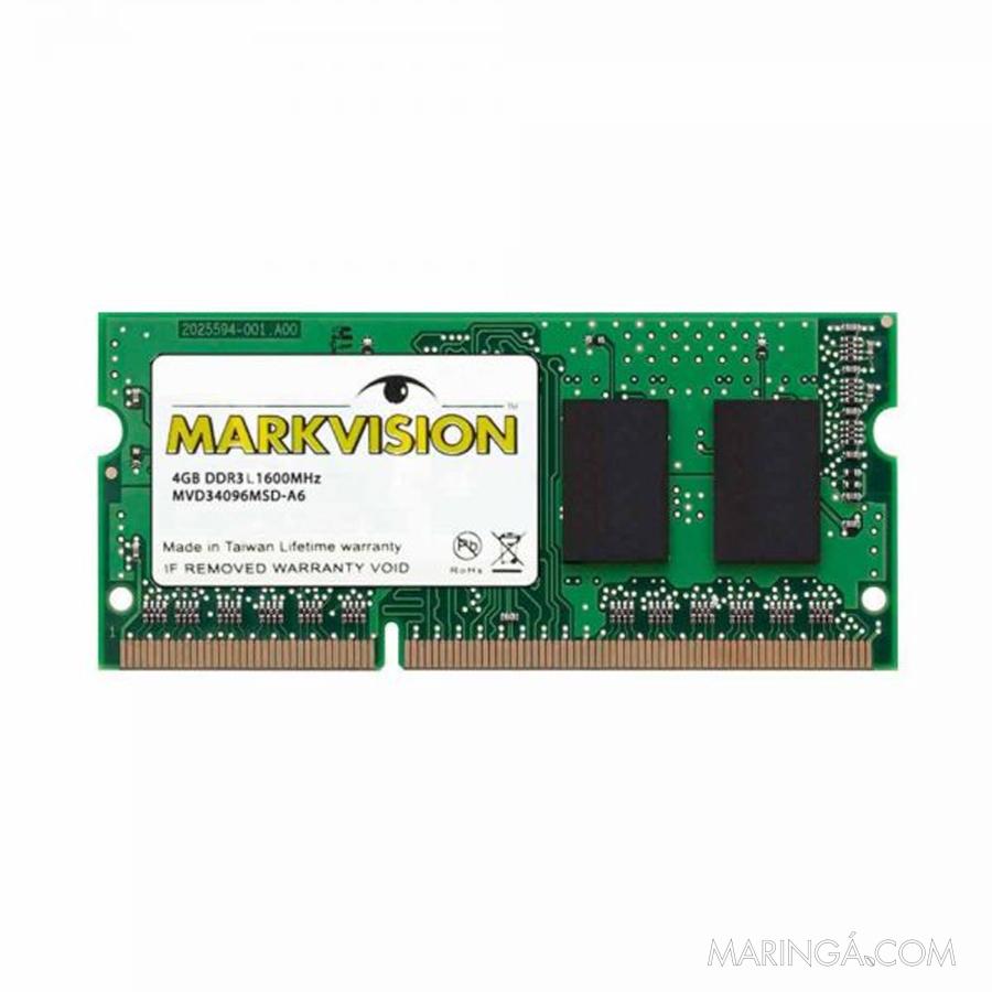 Memória Markvision 4GB DDR3L 1600MHz 1.35V