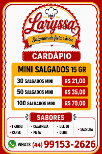 Laryssa Salgados e Doces / Salgados de festas e bolos