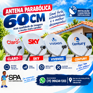 Antena Parabólica 60 cm em São Cristóvão e Região