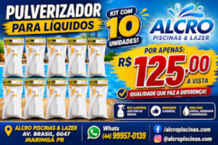 Kit com 10 Pulverizador