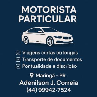 Motorista Particular – Maringá e Região
