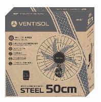 Ventilador Ventisol Parede Steel 50Cm Preto Bivolt