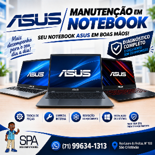 Imagem do anuncio Assistência Técnica, Conserto e Manutenção em Notebook e Netbook Asus em Salvador e região