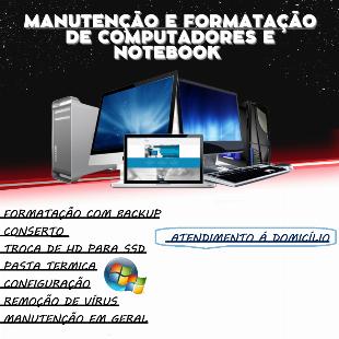 Formatação e manutenção de computadores