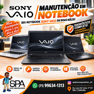 Imagem do anuncio Assistência Técnica, Conserto e Manutenção em Notebook e Netbook Sony Vaio em Salvador e região