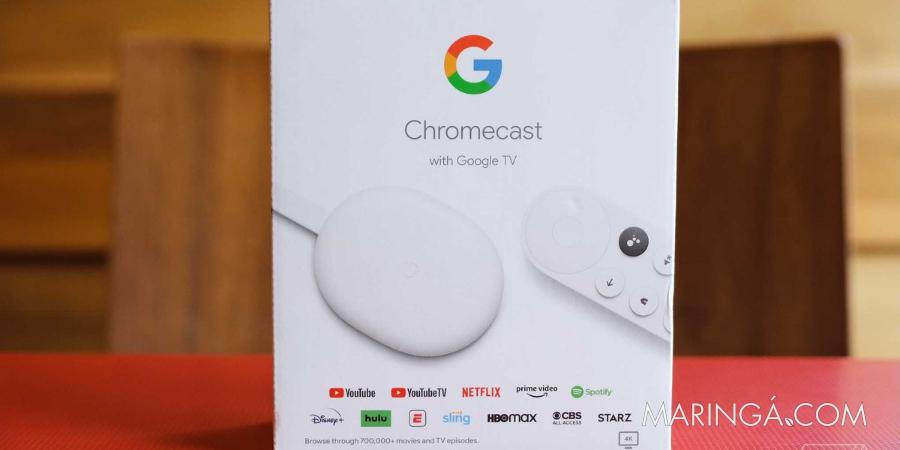 Chromecast em Maringá, Novo Chromecast With Google TV com controle remoto