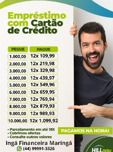 EMPRÉSTIMO NO CARTÃO DE CRÉDITO MARINGÁ