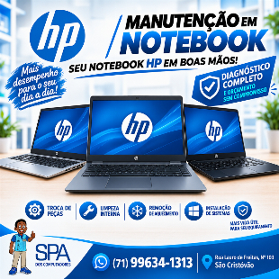 Imagem do anuncio Assistência Técnica, Conserto e Manutenção em Notebook e Netbook Hp em Salvador e região