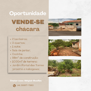 Chácara à Venda em Maringá - Portal das Torres - 1.000 m²