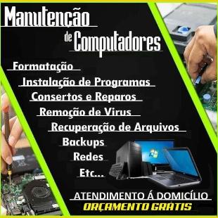 Formatação e conserto de computadores e notebook