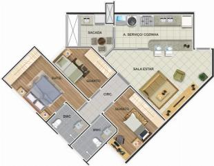 Vendemos apartamentos novos, em fase final de acabamentos, no Condomínio Residencial Villagio Di Itália,