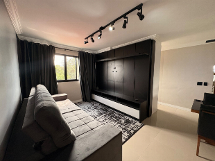 Apartamento Mobiliado para Locação com Suíte, Escritório, Sacada e Garagem Coberta