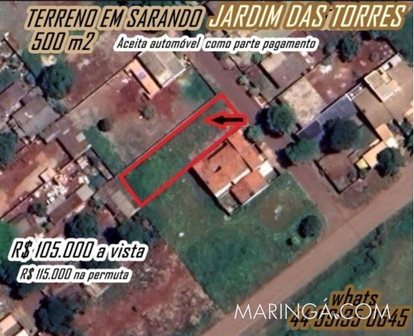 TERRENO EM SARANDI NOS JARDIM DAS TORRES 500m2 PRONTO PARA CONSTRUIR