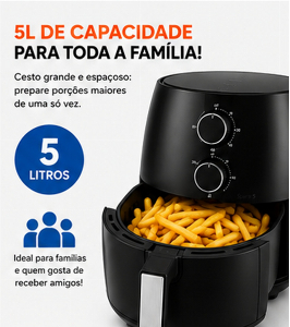 Fritadeira Air Fryer Elgin Space 5 AFC50 5L 110V Sem Óleo 5 Litros Grande Potência Alta Crocante Rápida
