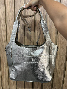 Imagem do anuncio Bolsa Bubble de Couro Champanhe