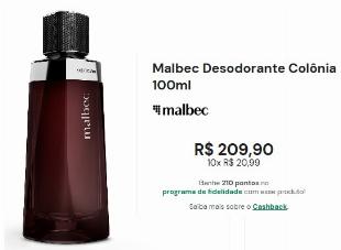Malbec – De R$ 209,90 por apenas R$ 178,50 (15% OFF)