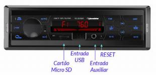 Auto Rádio Roadstar Bluetooth - Rs2604Br Plus