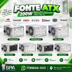 Fonte Atx Para Computador, Desktop, Pc Gamer, CPU e Gabinete em Salvador e Região