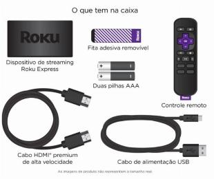 Roku Express Streaming Player Full HD com Controle Remoto