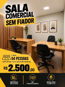 Imagem do anuncio SALA COMERCIAL (SEM FIADOR E DESPESAS INCLUSAS)
