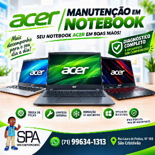 Imagem do anuncio Assistência Técnica, Conserto e Manutenção em Notebook e Netbook Acer em Salvador e região