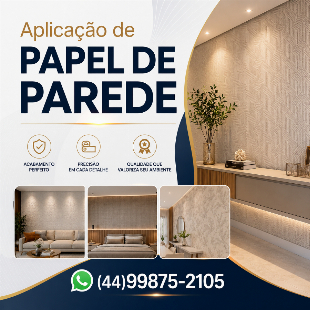 Imagem do anuncio APLICAÇÃO DE PAPEL DE PAREDE