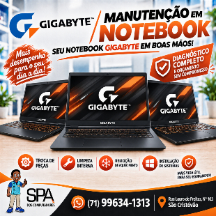 Imagem do anuncio Assistência Técnica, Conserto e Manutenção em Notebook e Netbook Gigabyte em Salvador e região