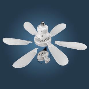 Ventilador para bocal de lampada luz Led com controle remoto