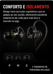 Fone de Ouvido Gamer PCYes Opala Headset Gamer RGB com Microfone Som Estéreo PC