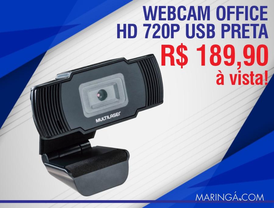Webcam Office 720P Usb Preta