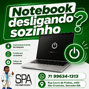 Notebook ou Netbook Desligando Sozinho em Salvador e região